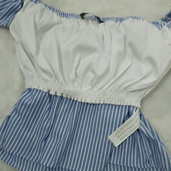 Zara off the shoulder striped top :B0x I: - Picture 5 of 6